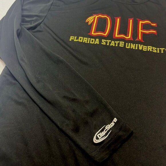 FSU DUF Long Sleeve Jersey Disc Store Black Gold #69 Medium Florida State - Picture 3 of 9